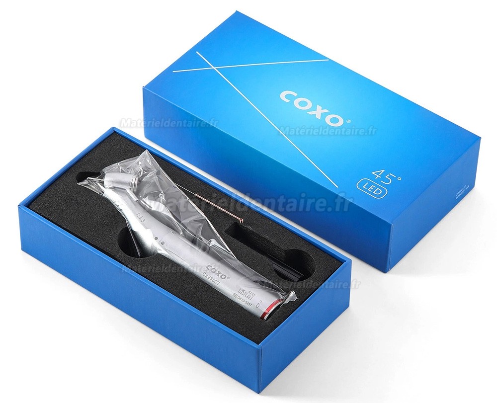 Pièce à main contre-angle COXO CX235C7-7 45° LED multiplicateur 1:5